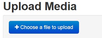 Screenshot showing Upload Media heading and Choose a file to upload button